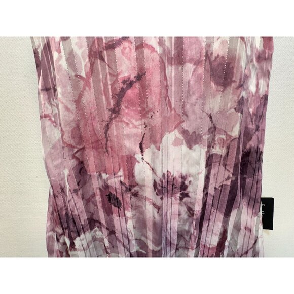 Lulus Sparkling Summer Purple Floral Lurex Maxi Dress Womens Sze L Boho Slit NWT - Picture 7 of 16